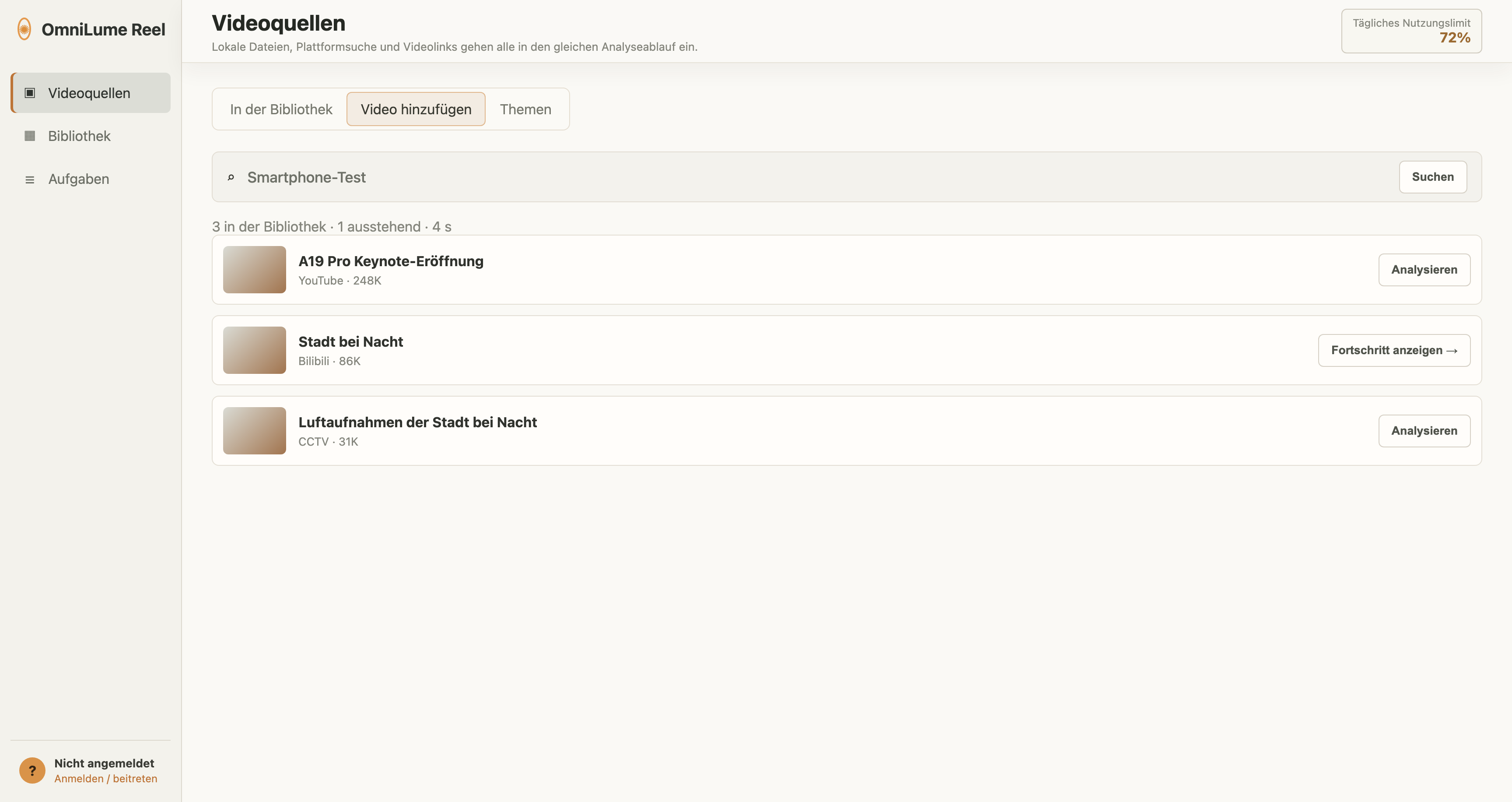 Plattformvideos finden