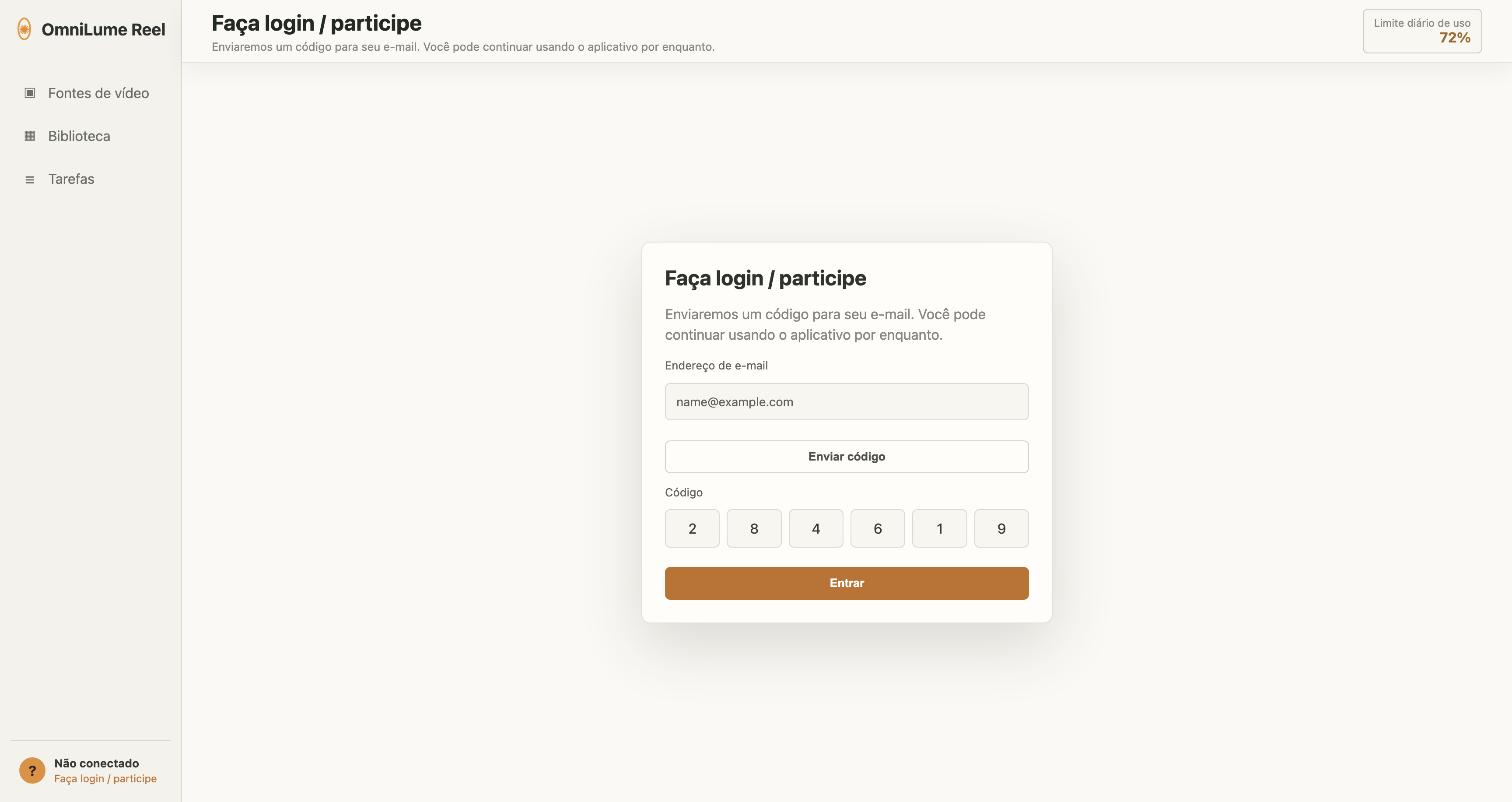 Faça login / participe