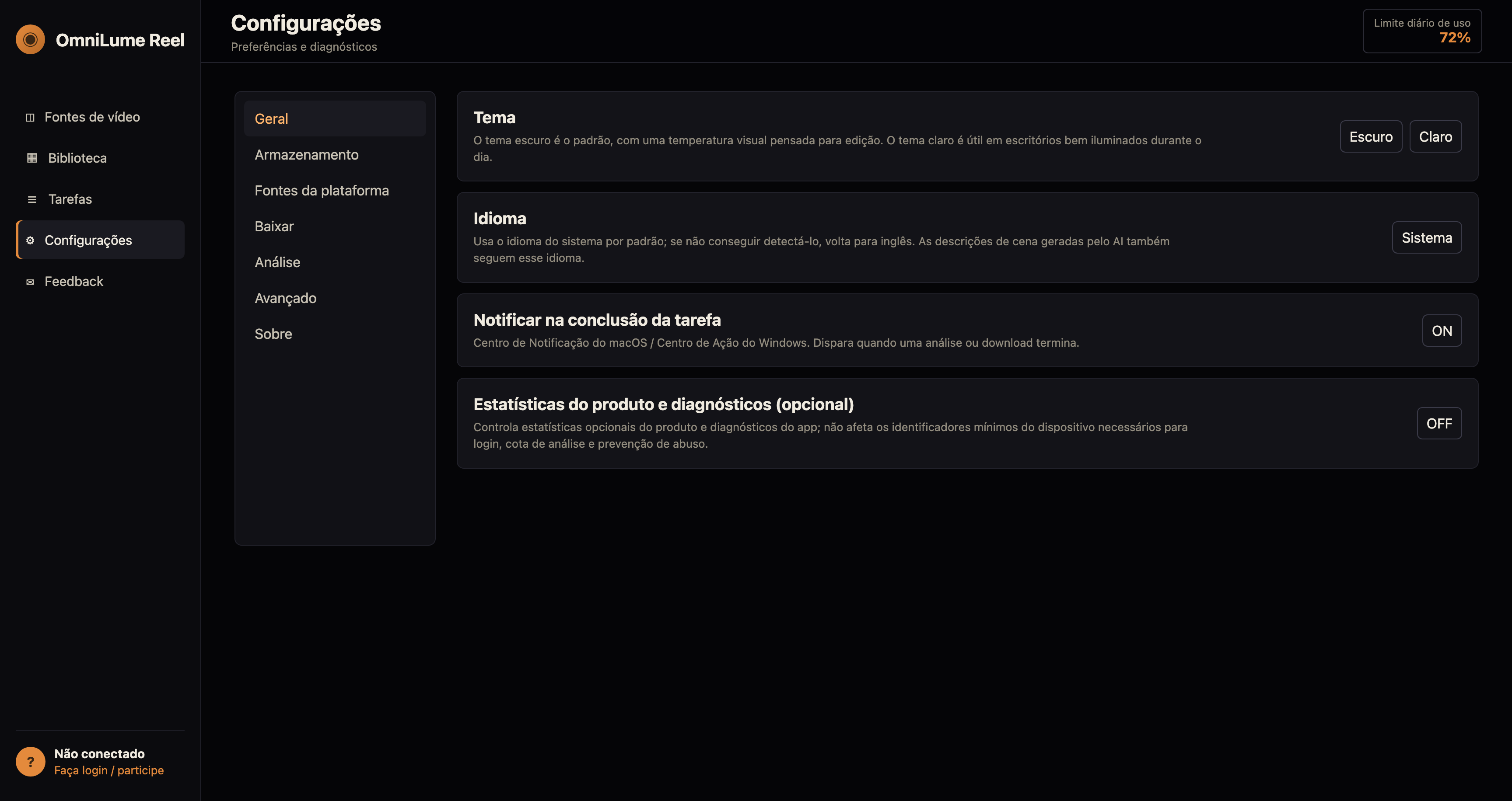 Configurações